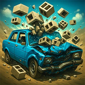 Car Crash Test: Abandoned City Icon